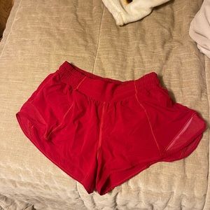 Dark Red Lululemon shorts